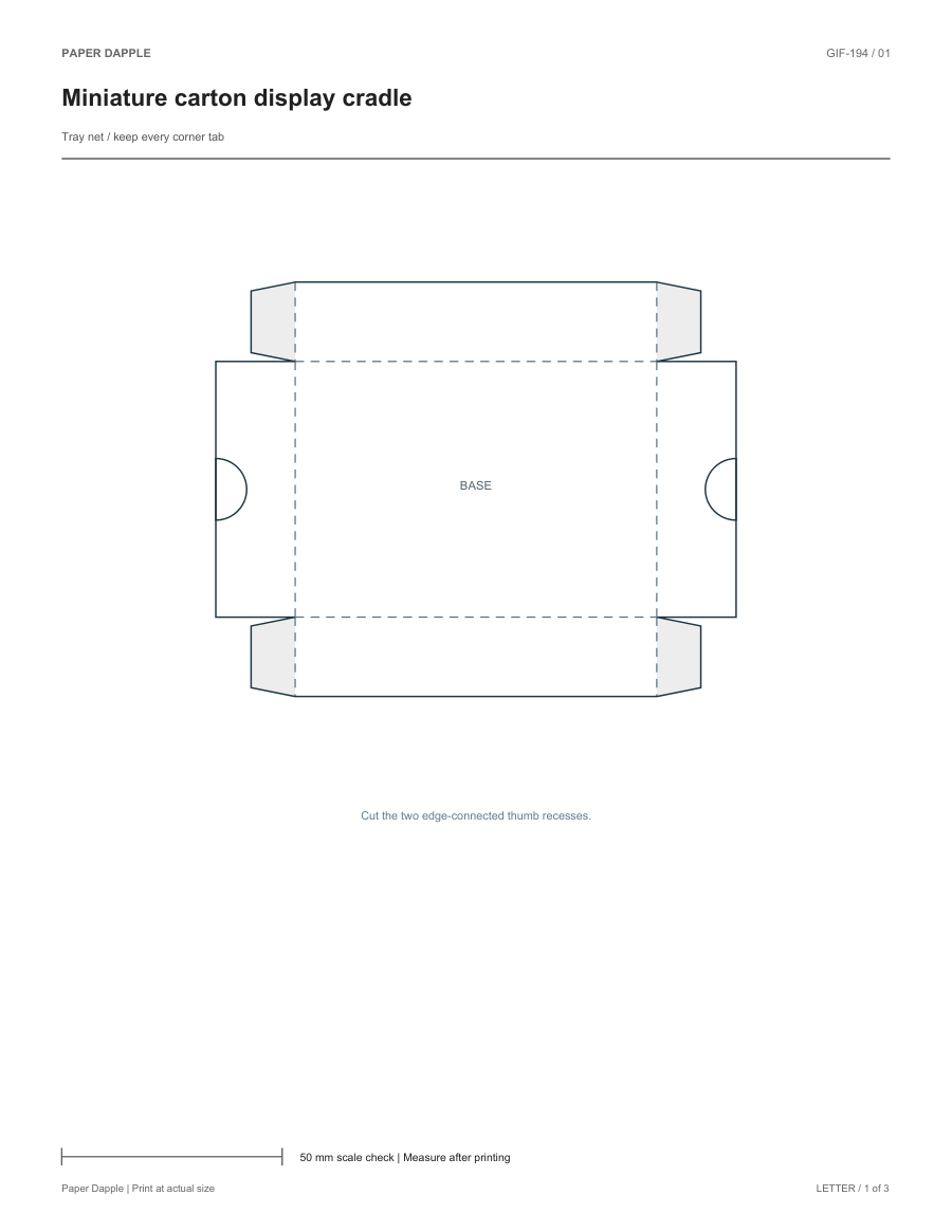Preview of Miniature carton display cradle