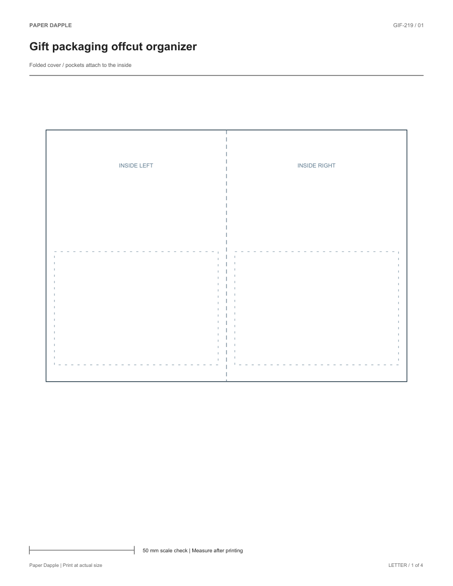 Preview of Gift packaging offcut organizer