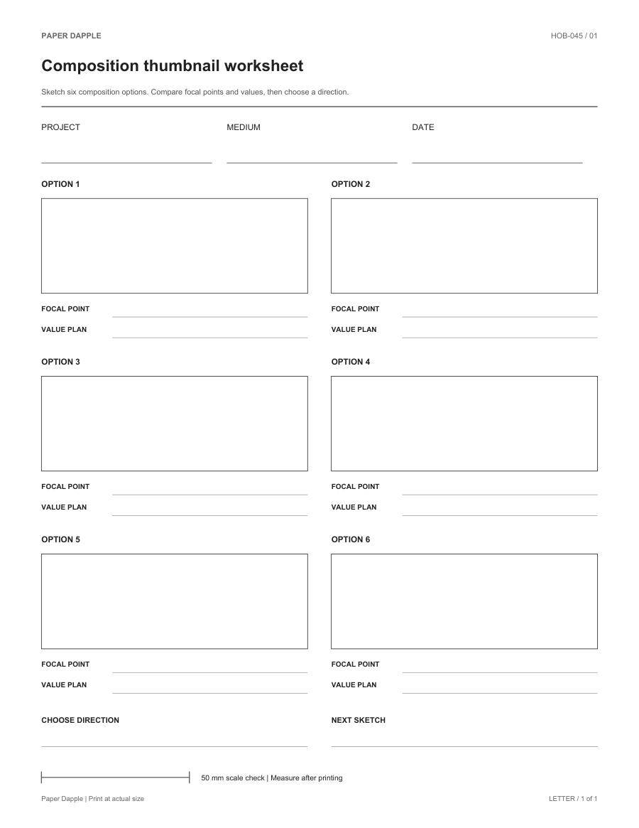 Preview of Composition thumbnail worksheet