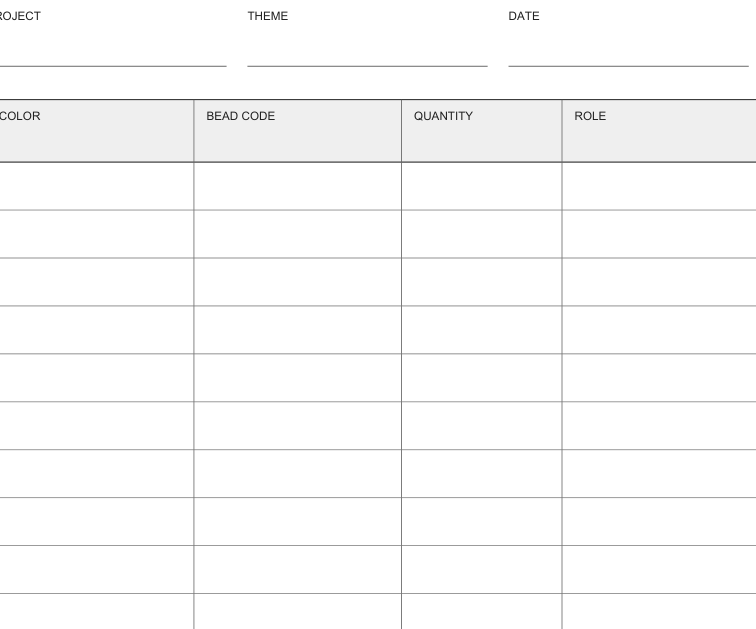 Preview of Bead color palette planner