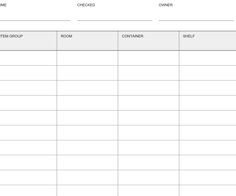 Preview of Storage location master index