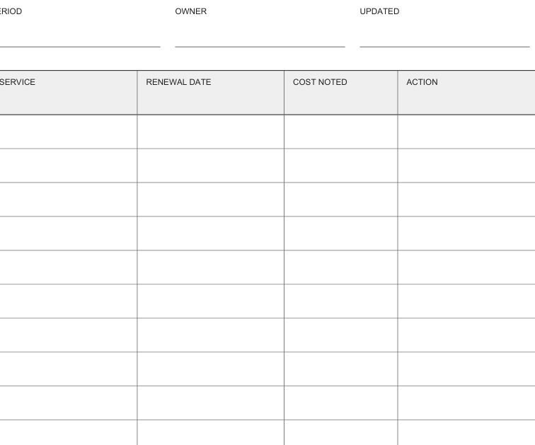 Preview of Subscription renewal record