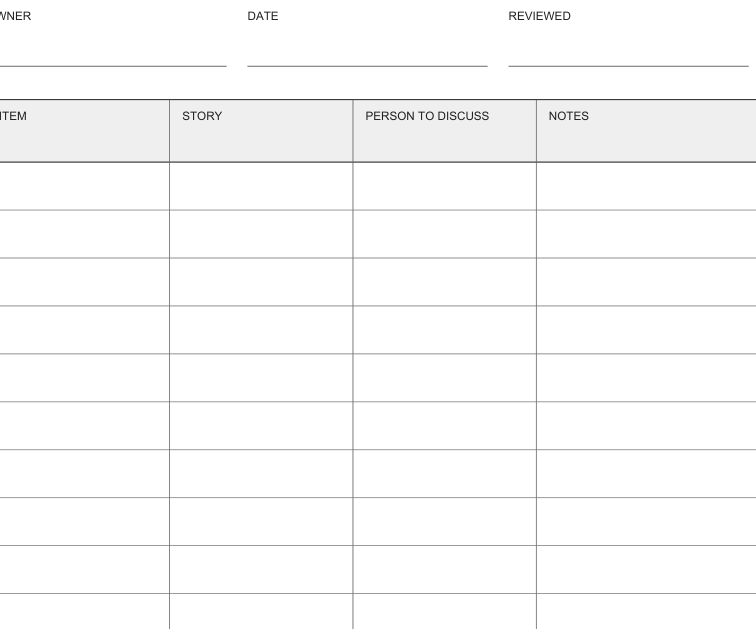 Preview of Estate keepsake wishes worksheet