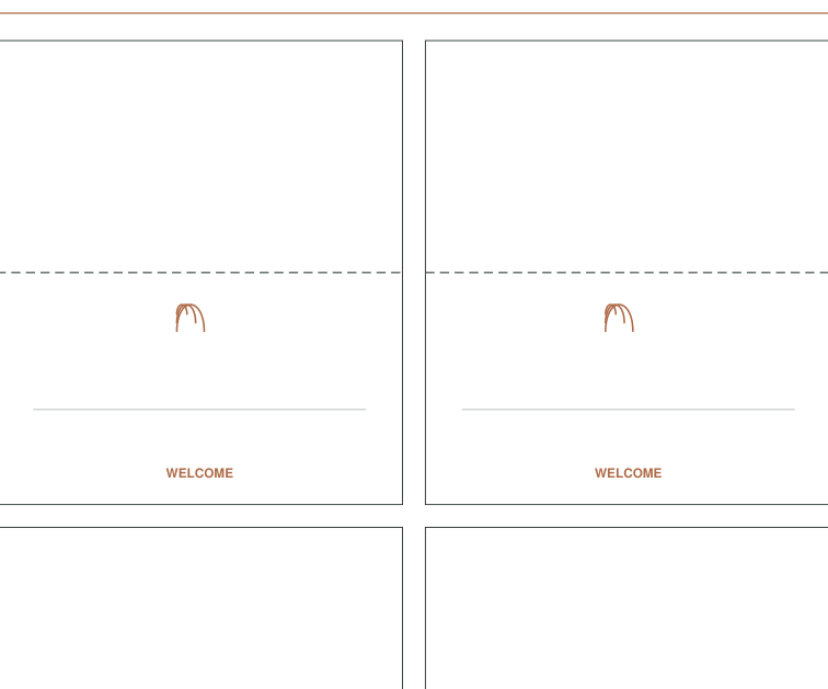 Preview of Folded place cards