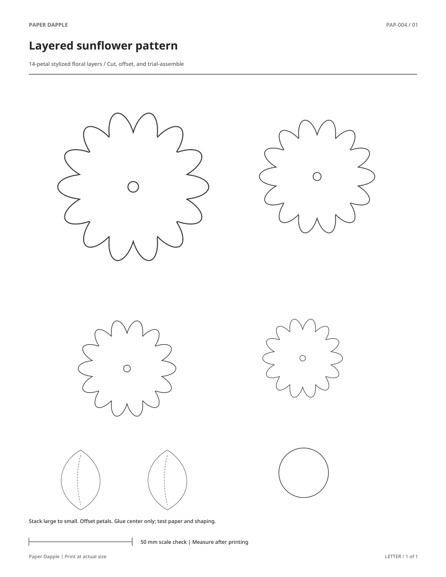 Preview of Layered sunflower pattern