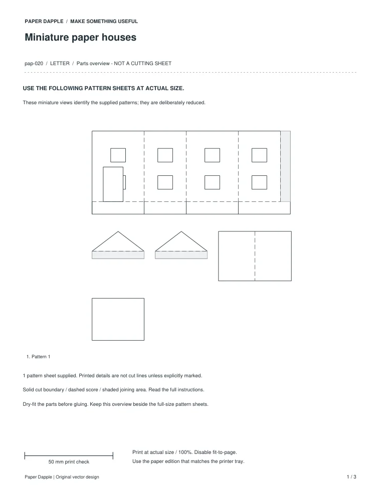Preview of Miniature paper houses