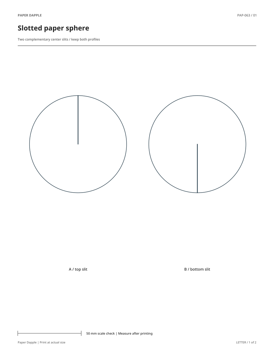 Preview of Slotted paper sphere