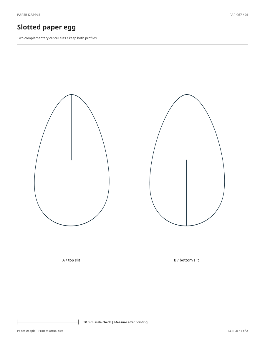 Preview of Slotted paper egg