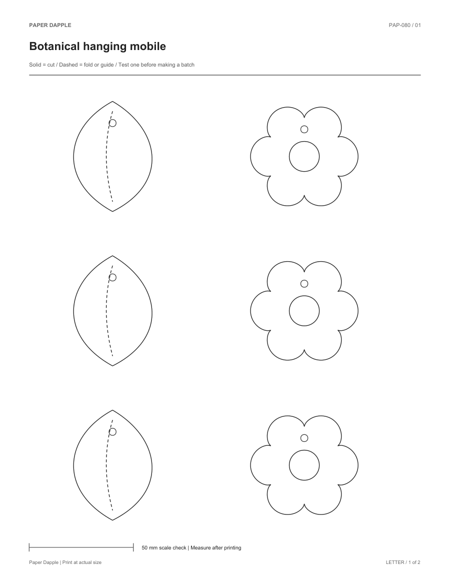Preview of Botanical hanging mobile