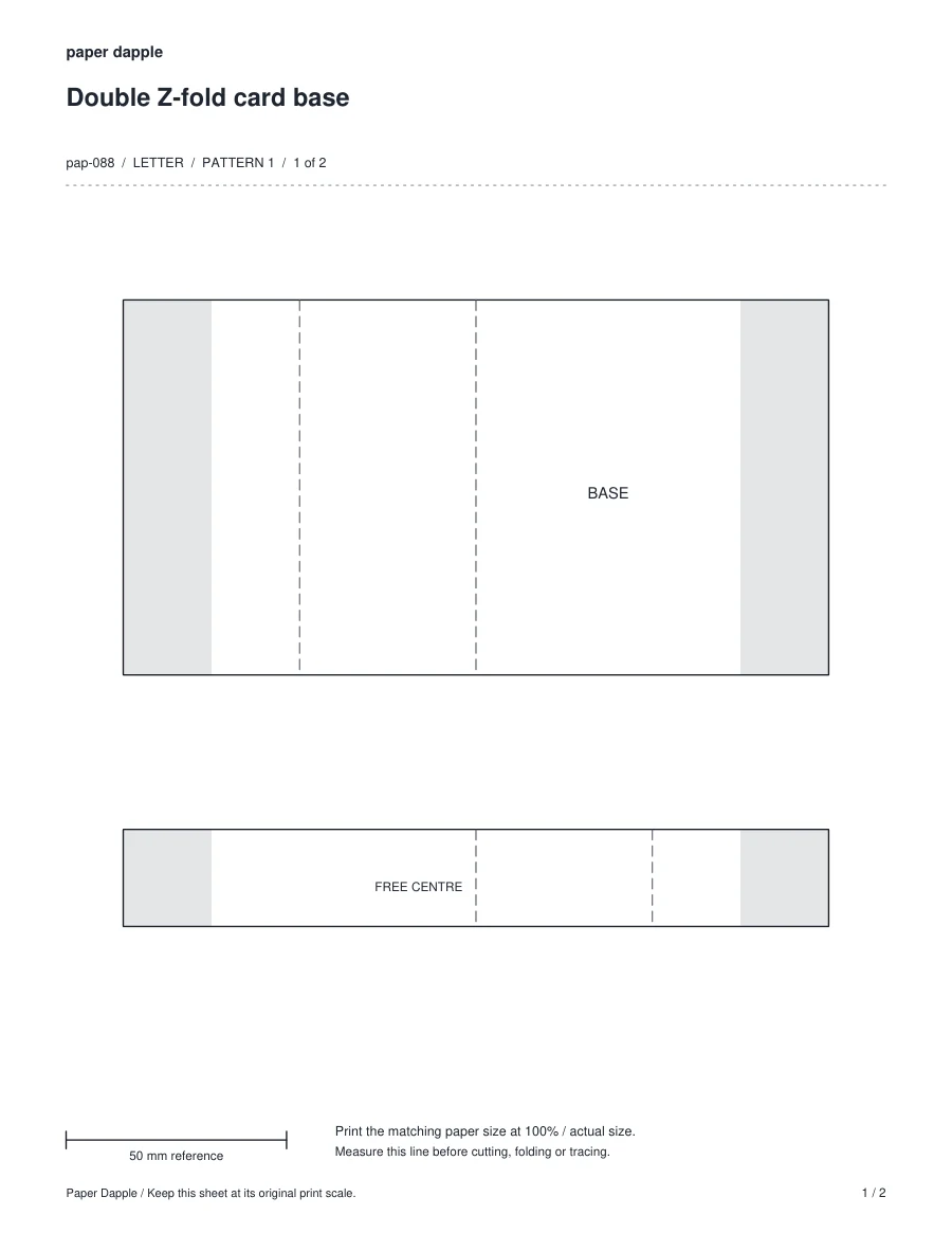 Preview of Double Z-fold card base