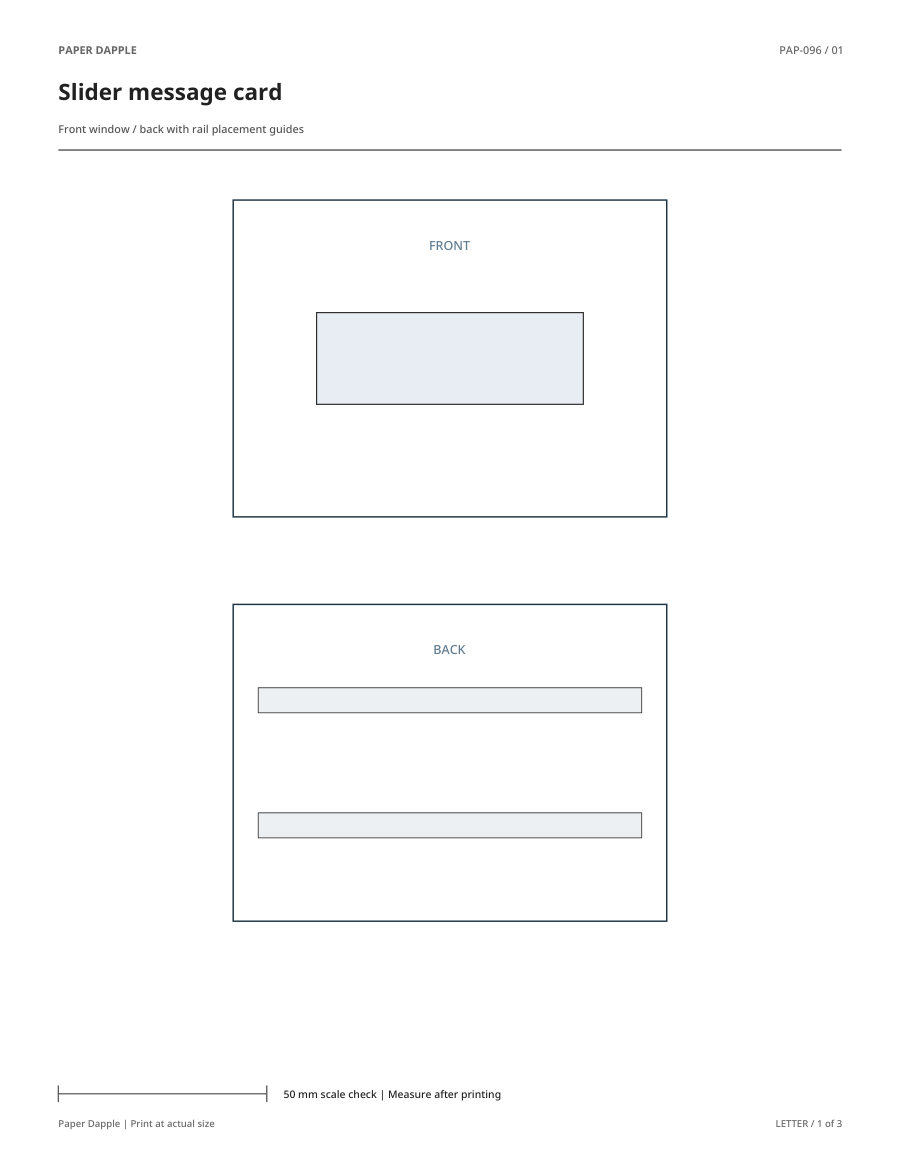 Preview of Slider message card