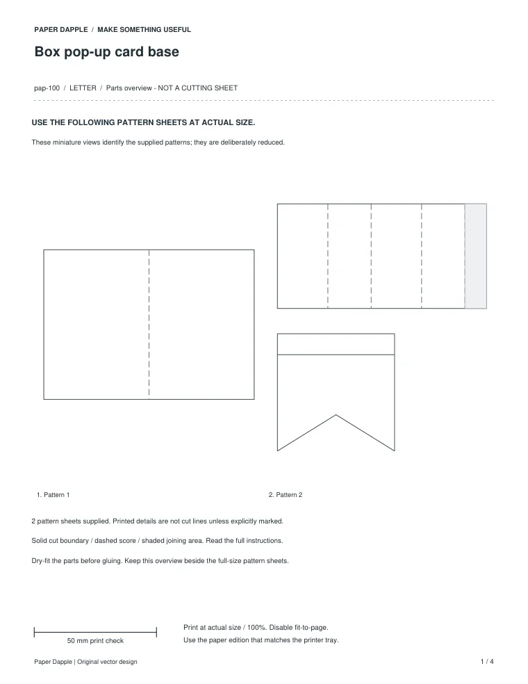 Preview of Box pop-up card base