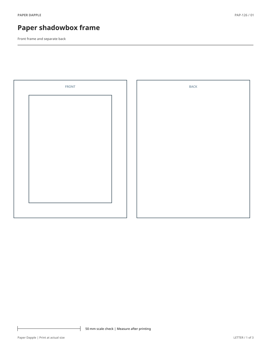 Preview of Paper shadowbox frame