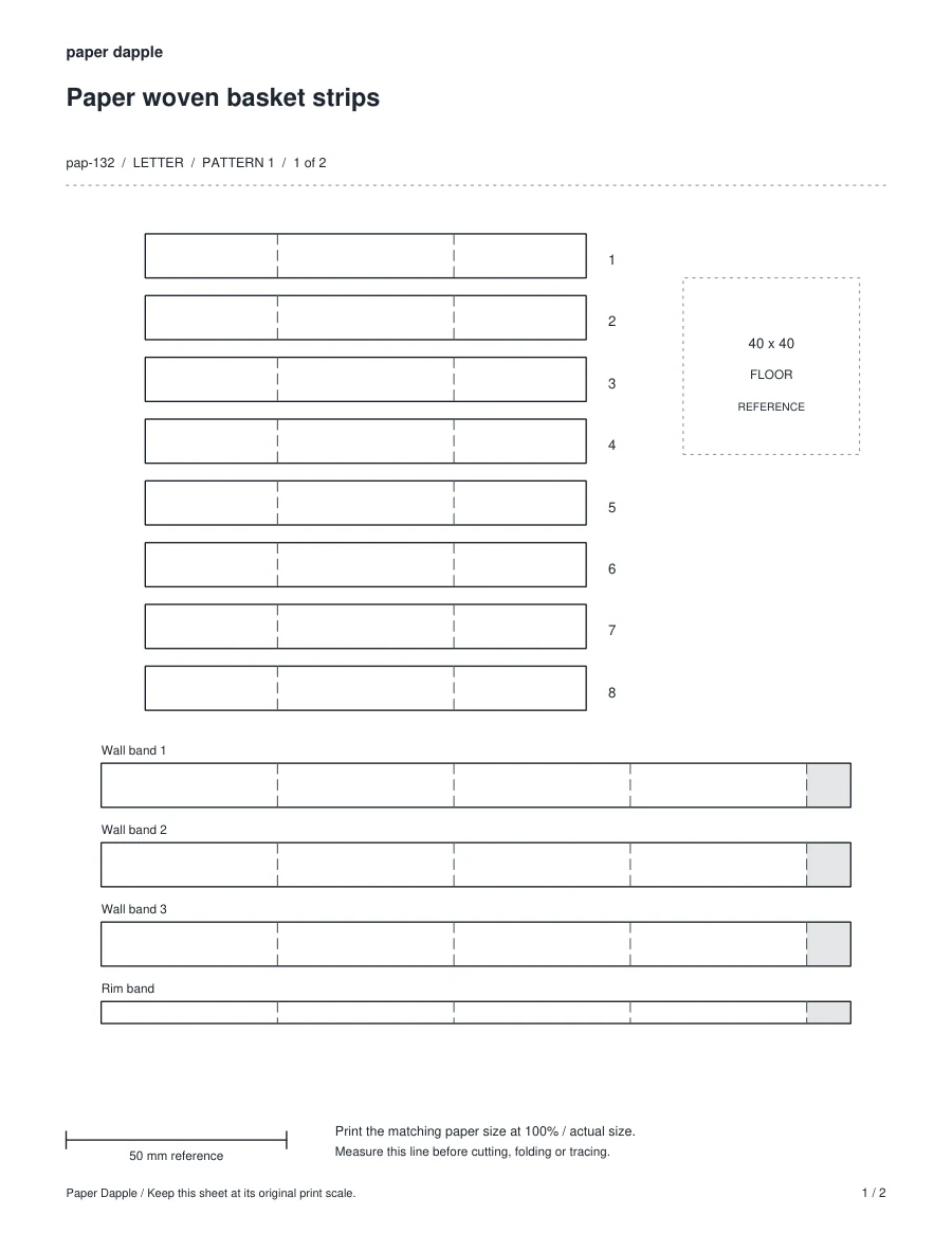 Preview of Paper woven basket strips