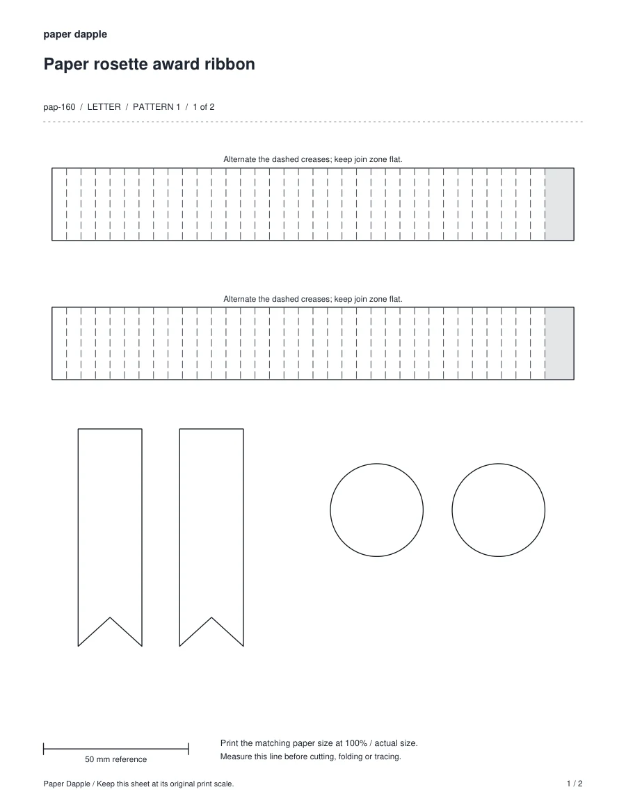 Preview of Paper rosette award ribbon