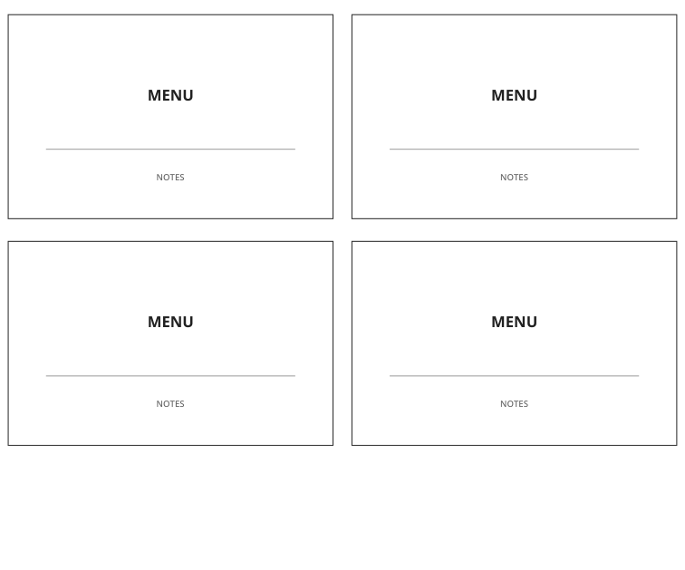 Preview of Menu card borders