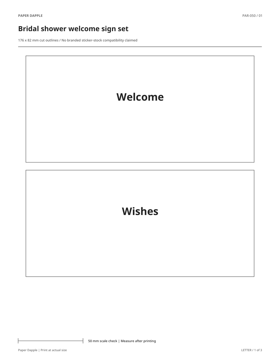 Preview of Bridal shower welcome sign set