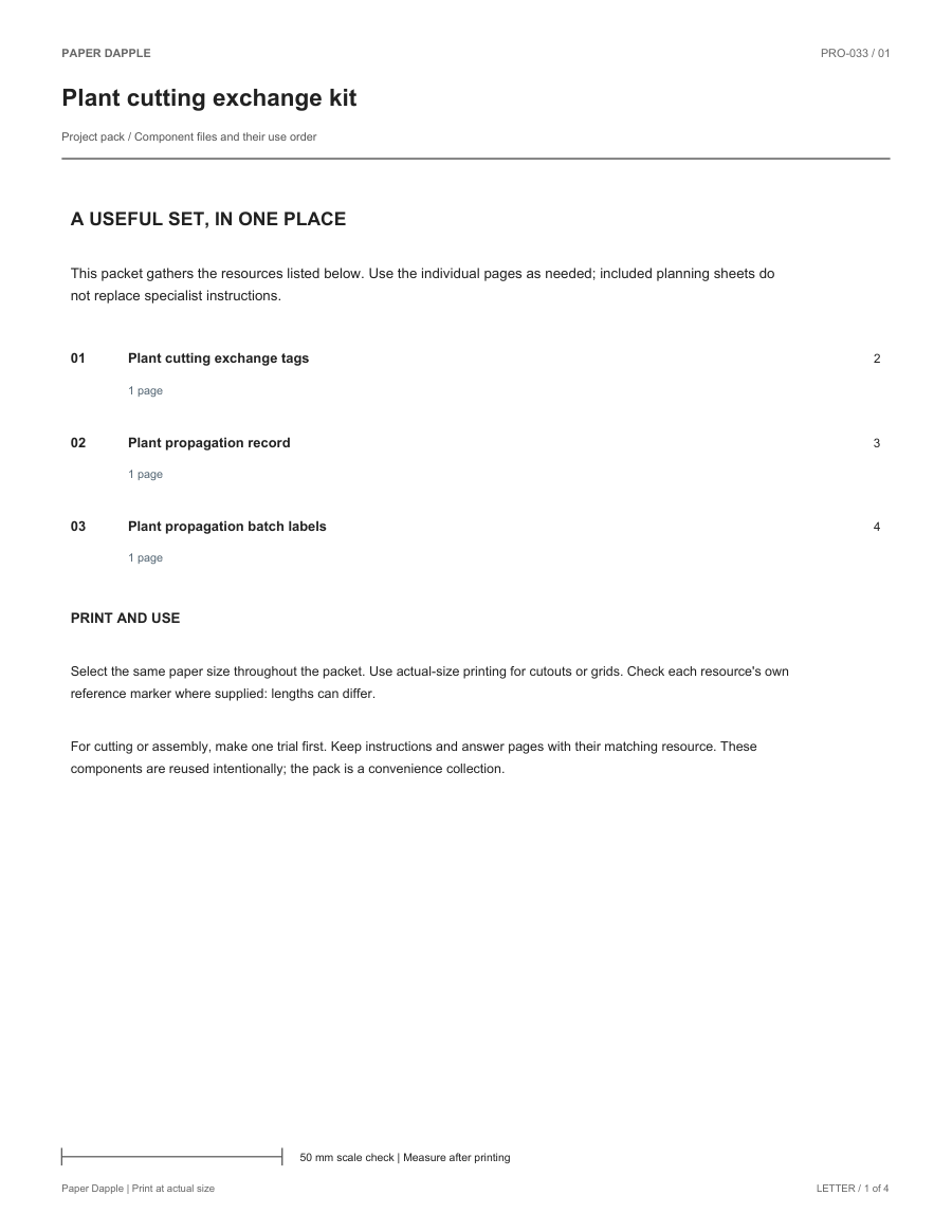 Preview of Plant cutting exchange kit