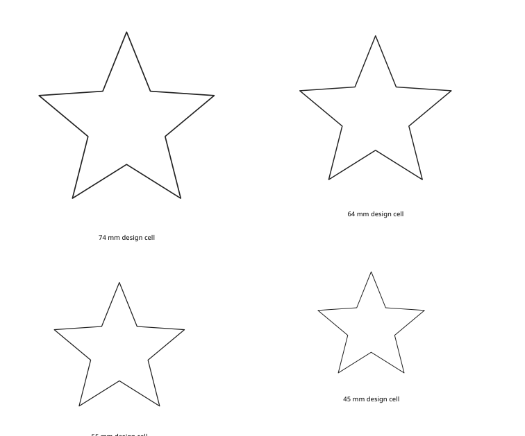 Preview of Stars in multiple sizes