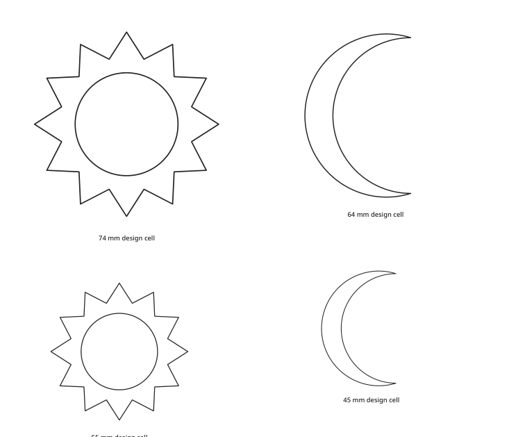 Preview of Sun and moon shapes
