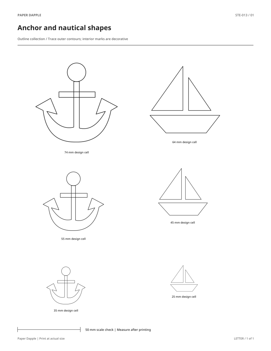 Preview of Anchor and nautical shapes