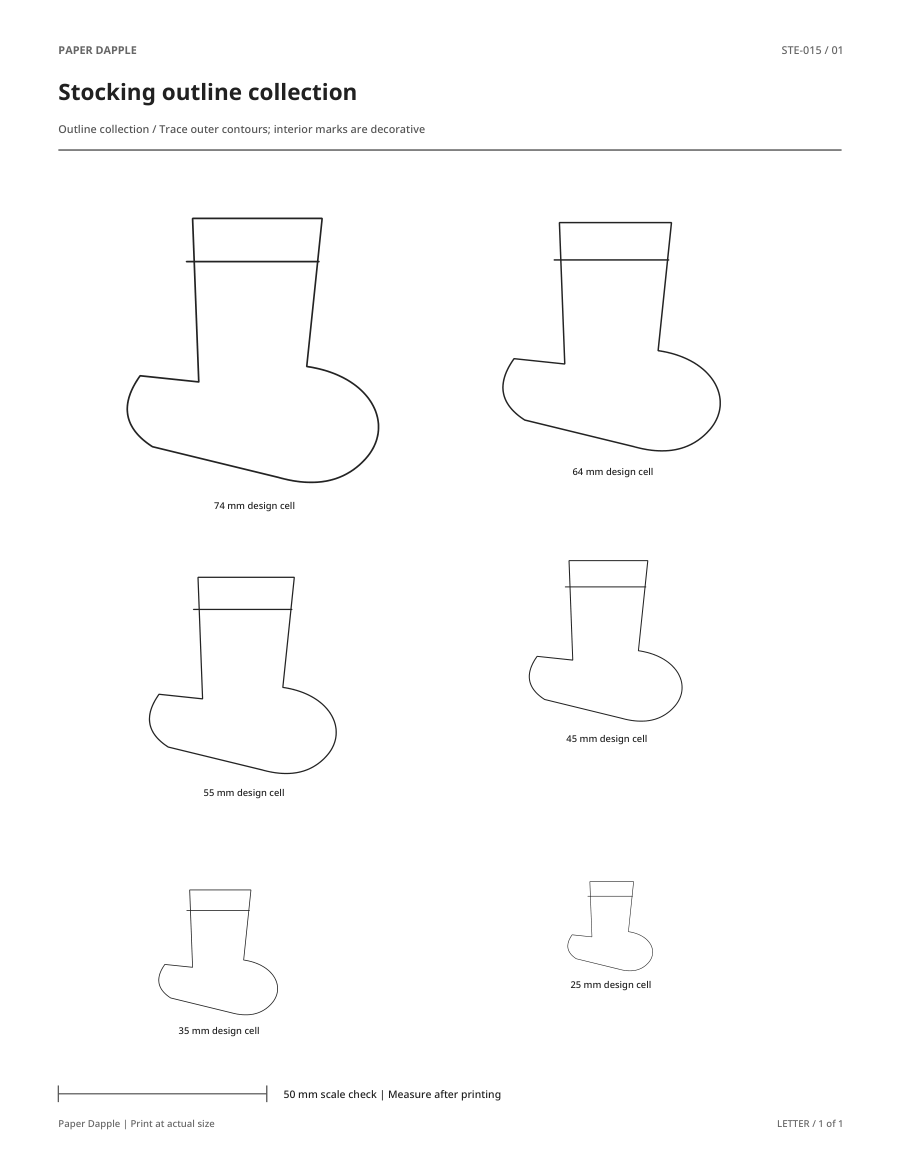Preview of Stocking outline collection