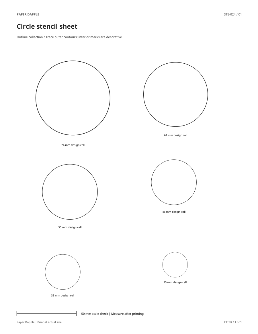 Preview of Circle stencil sheet