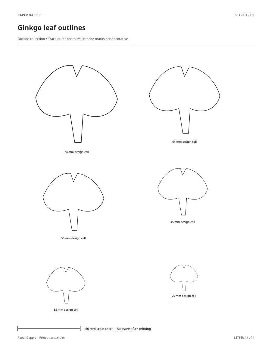 Preview of Ginkgo leaf outlines