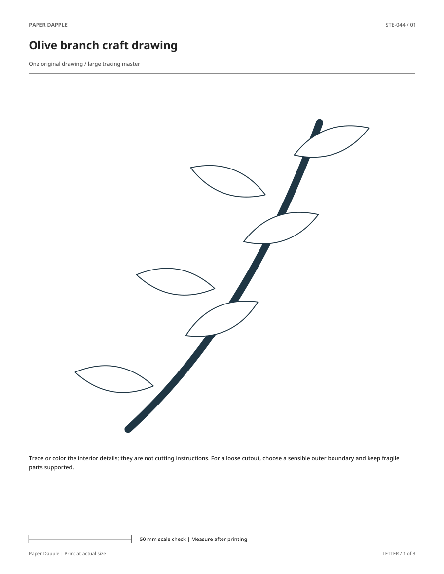 Preview of Olive branch craft drawing