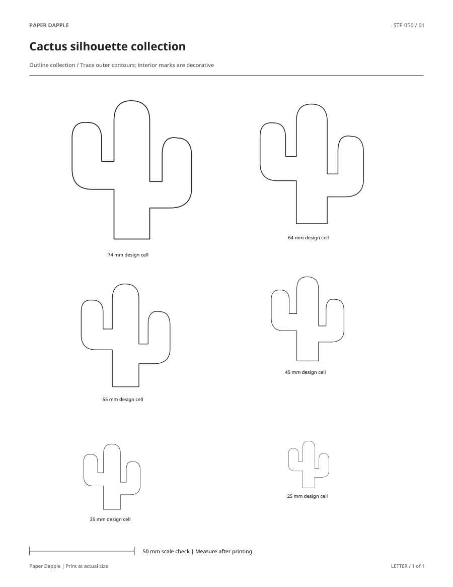 Preview of Cactus silhouette collection