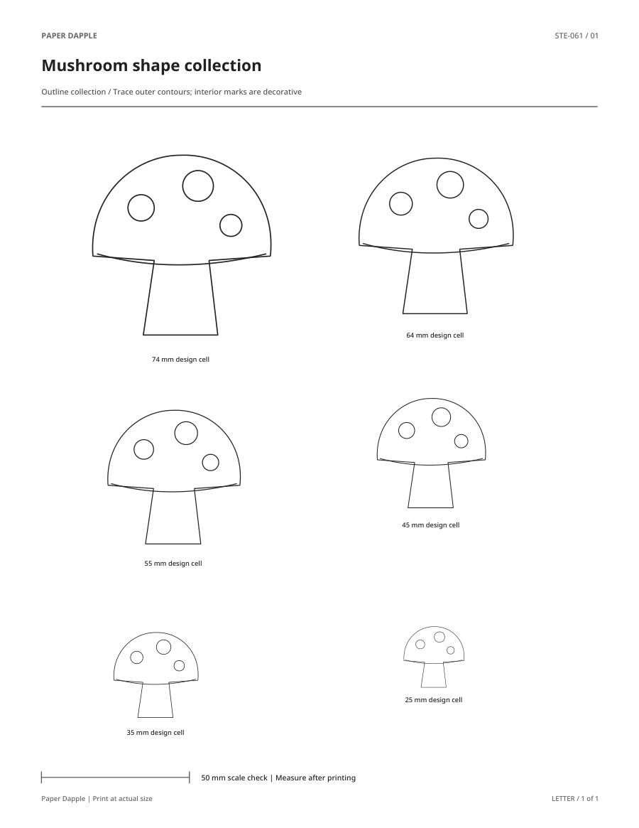 Preview of Mushroom shape collection