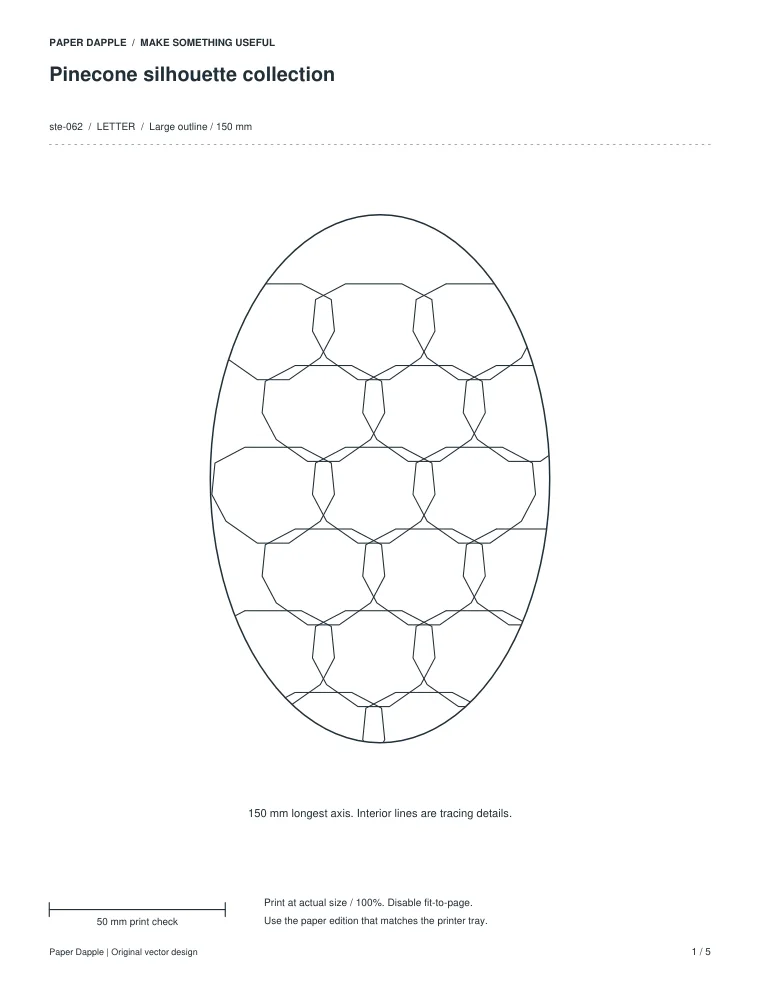 Preview of Pinecone silhouette collection