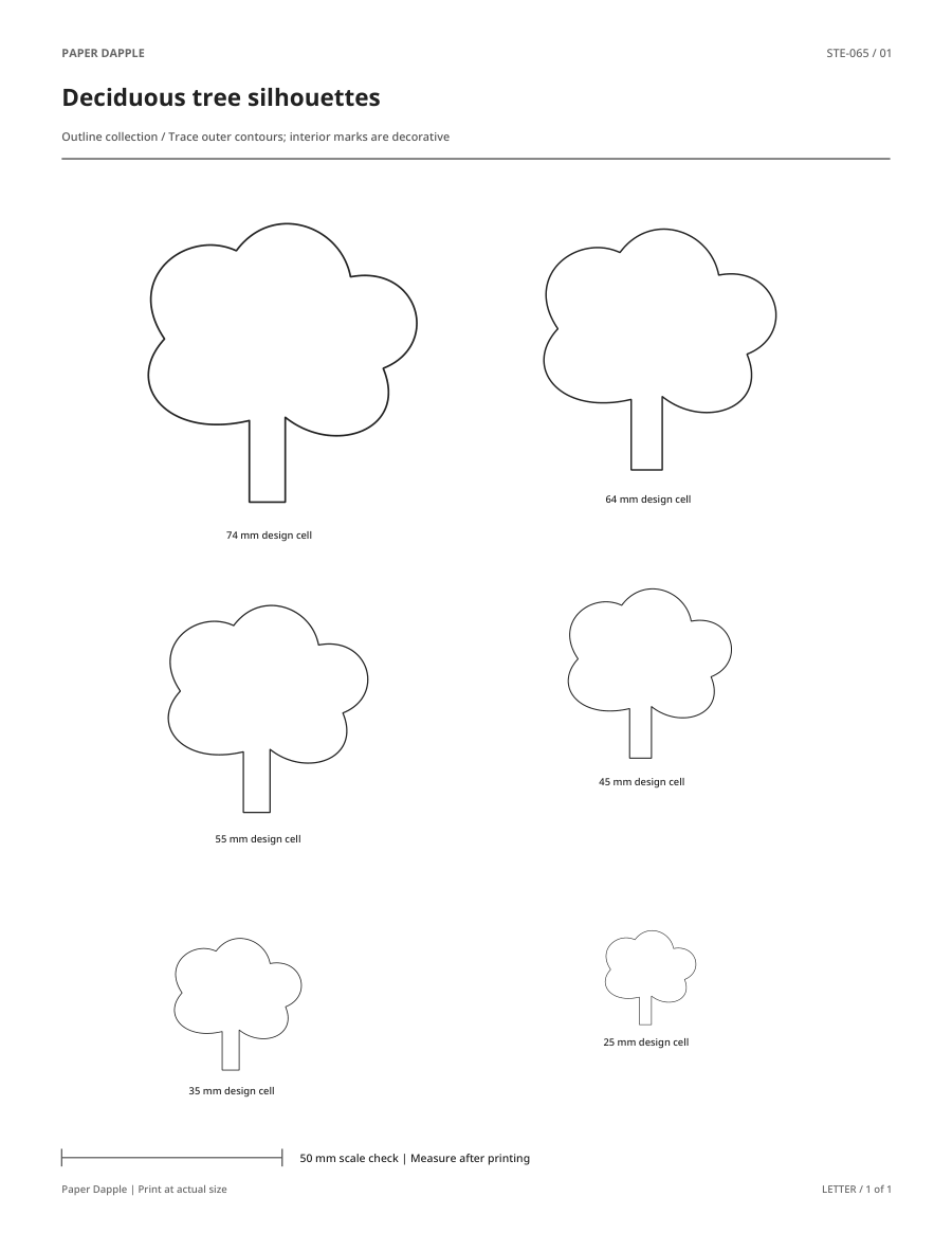 Preview of Deciduous tree silhouettes