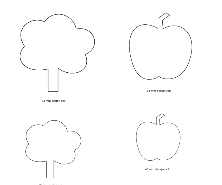 Preview of Fruit tree silhouettes