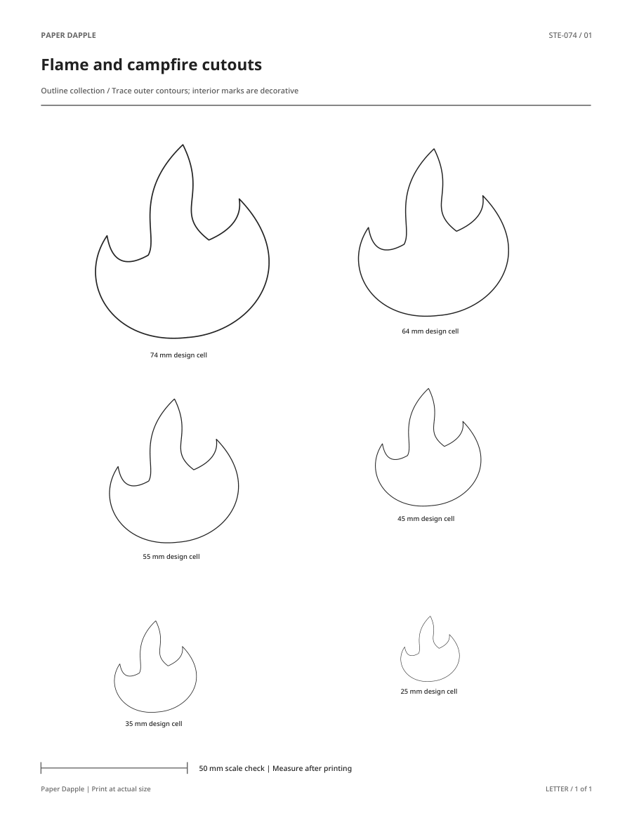 Preview of Flame and campfire cutouts
