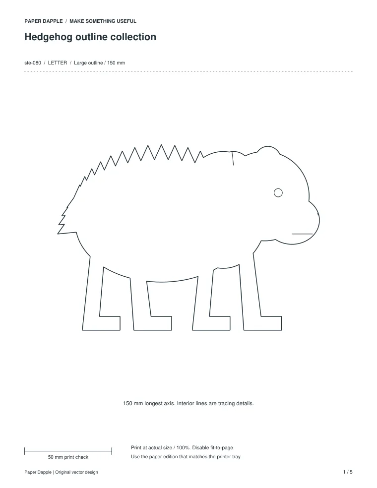 Preview of Hedgehog outline collection