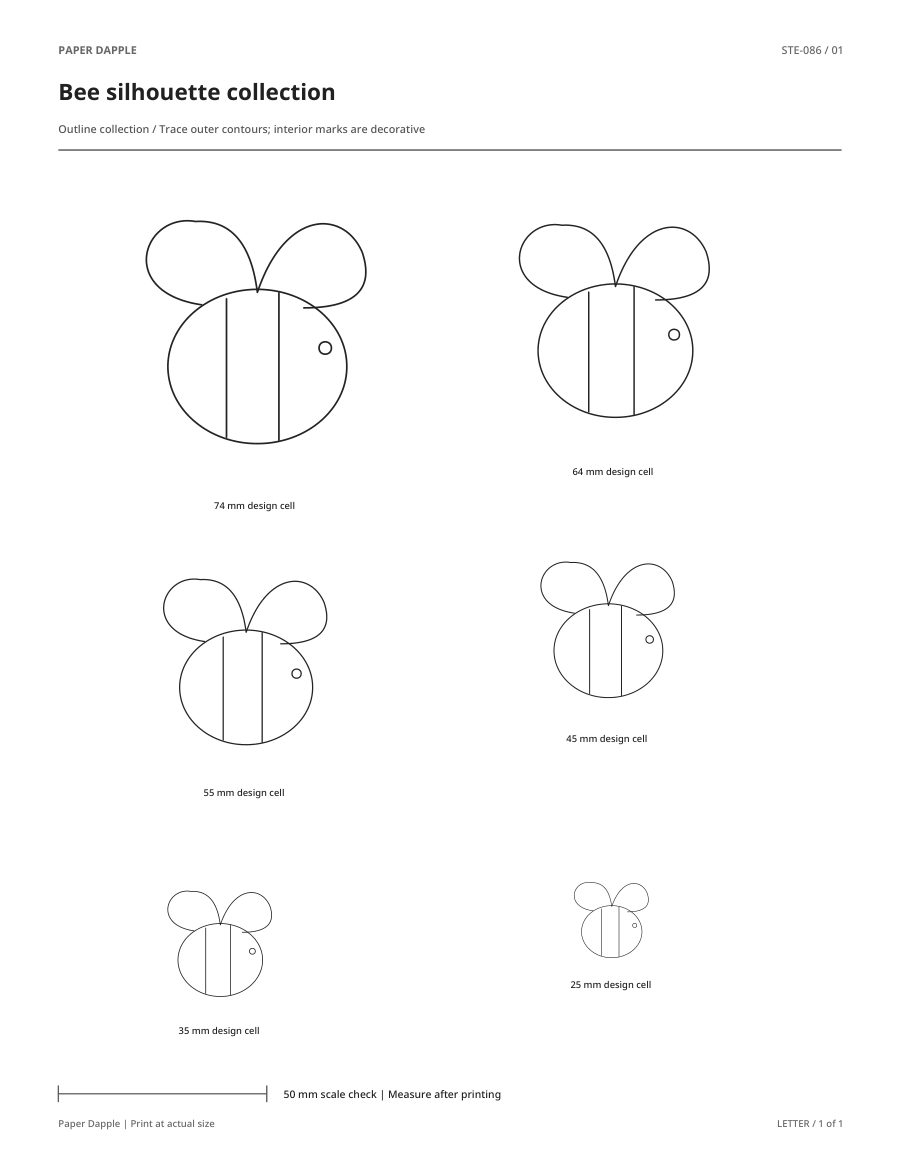 Preview of Bee silhouette collection