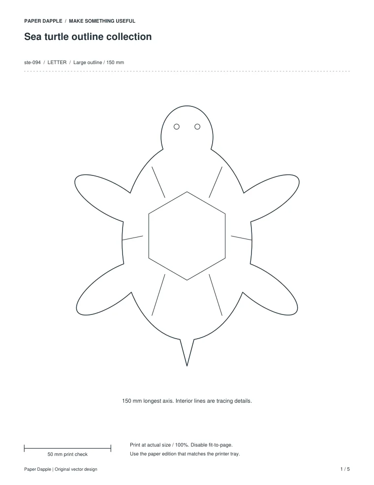 Preview of Sea turtle outline collection