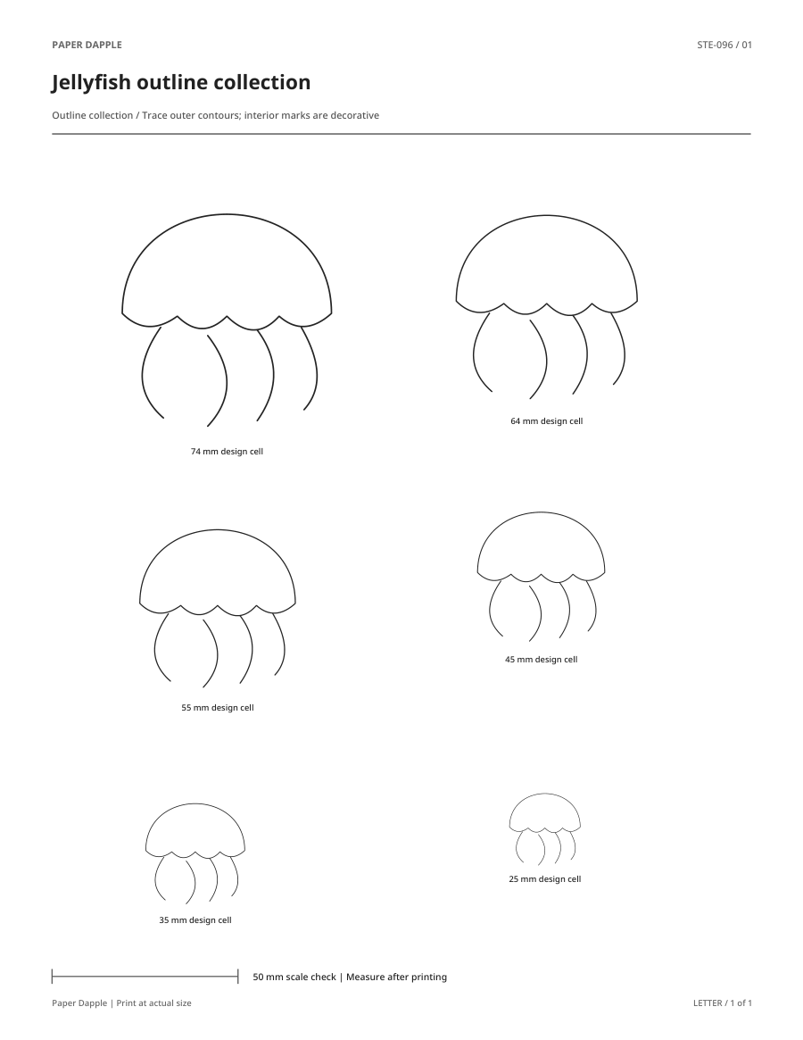 Preview of Jellyfish outline collection