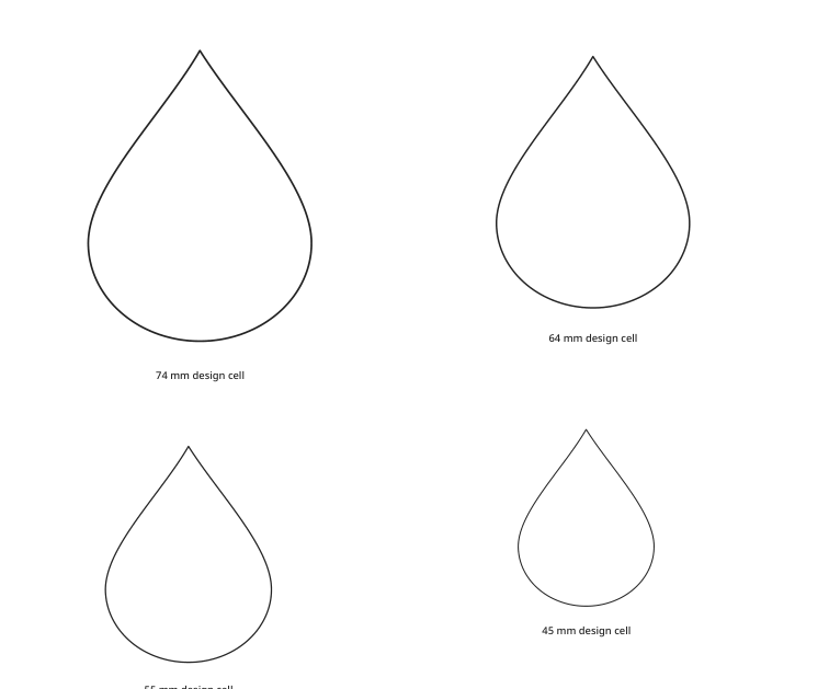Preview of Raindrop outline set