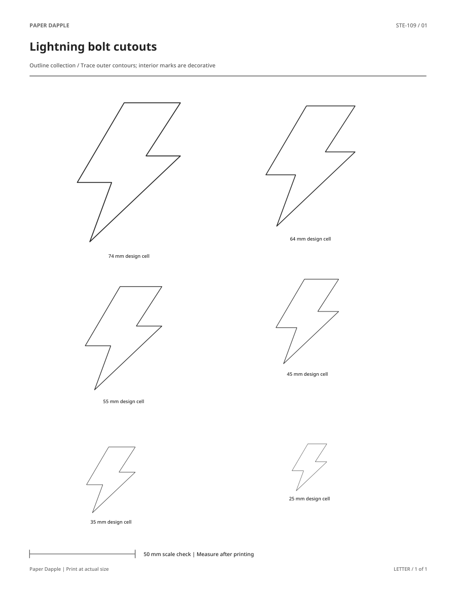 Preview of Lightning bolt cutouts