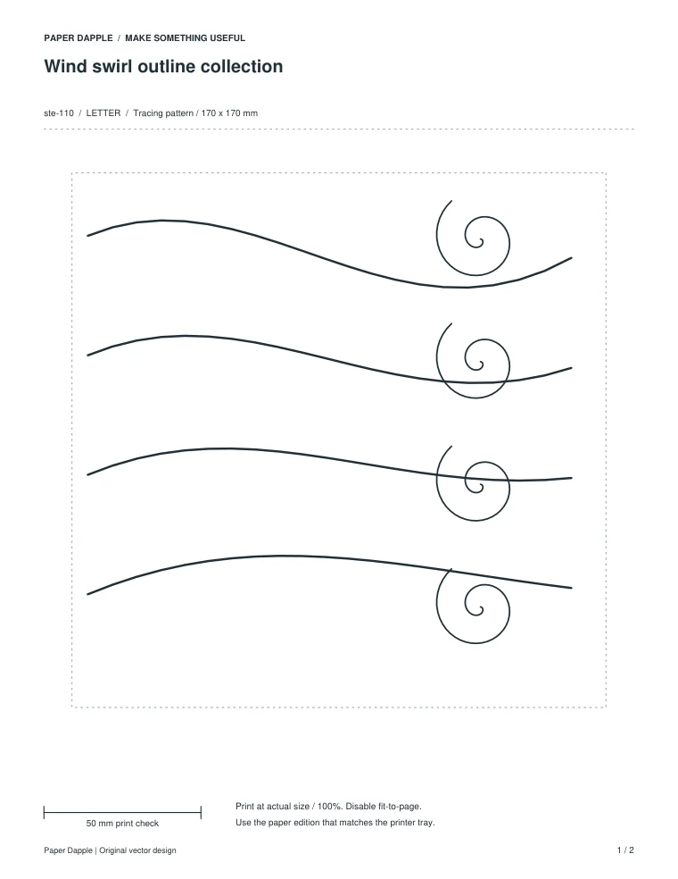 Preview of Wind swirl outline collection