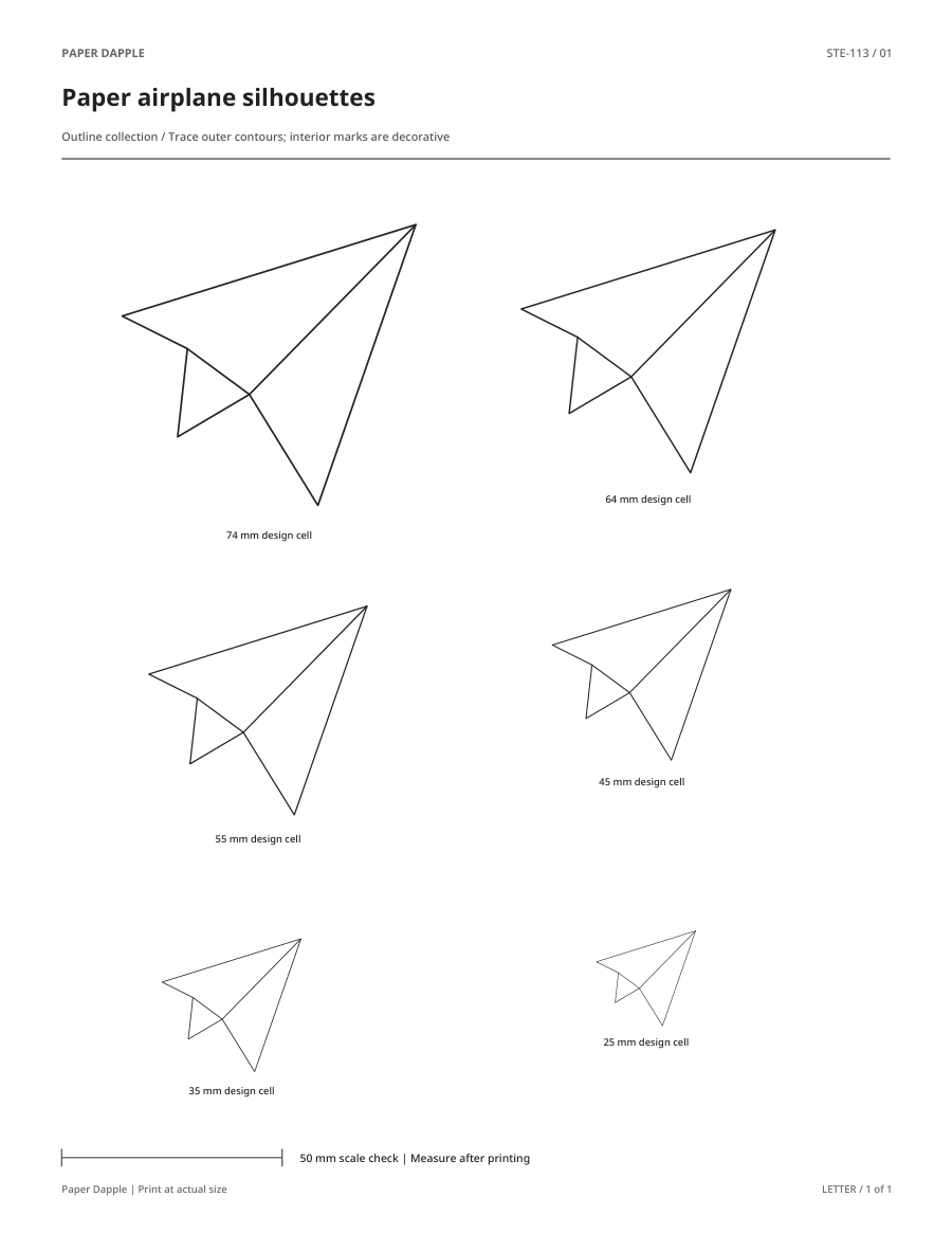 Preview of Paper airplane silhouettes