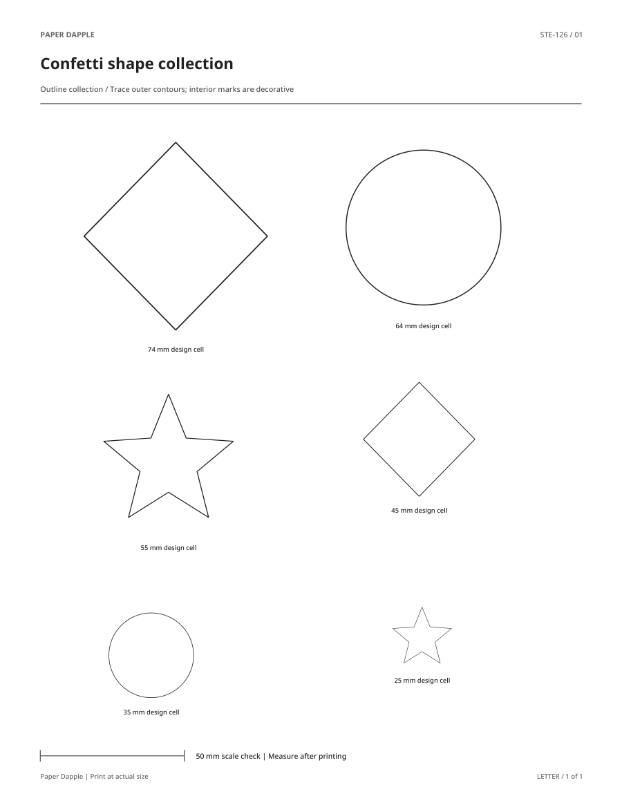 Preview of Confetti shape collection