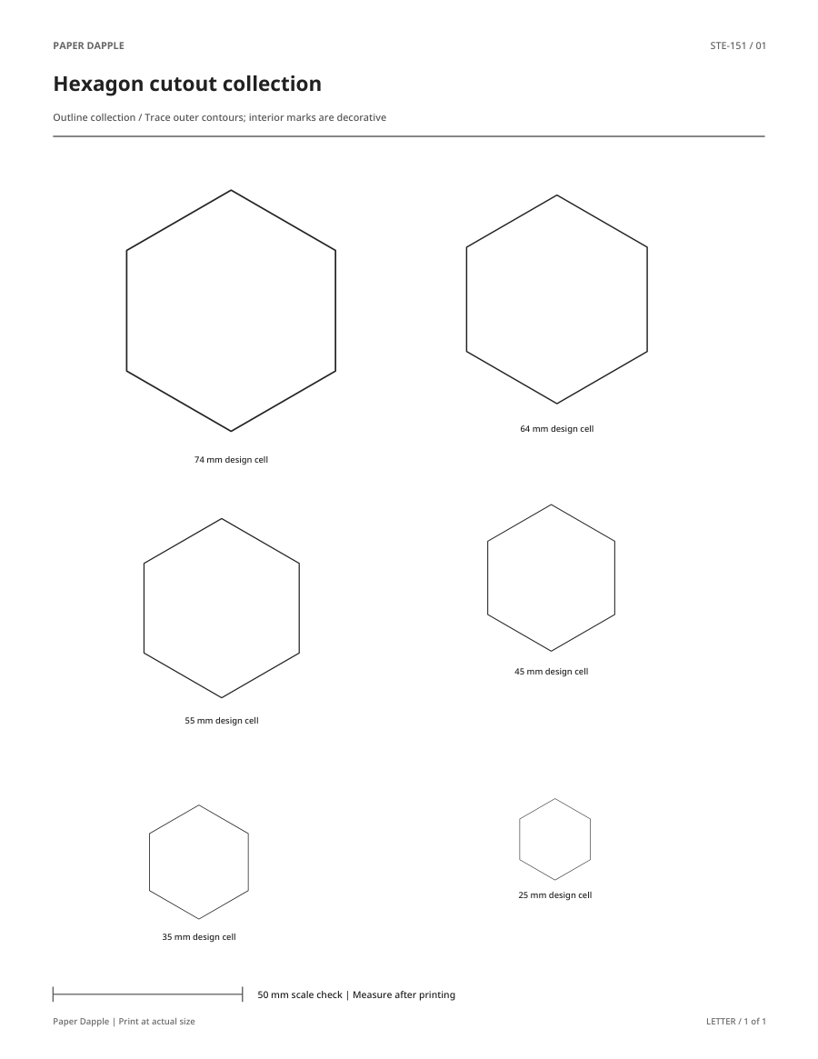 Preview of Hexagon cutout collection