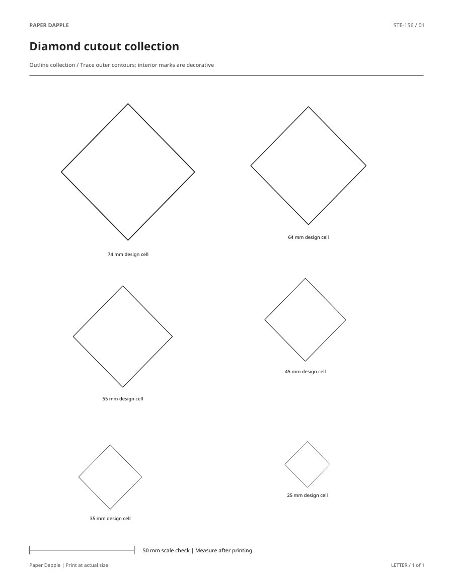 Preview of Diamond cutout collection