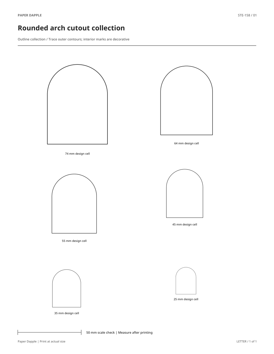 Preview of Rounded arch cutout collection