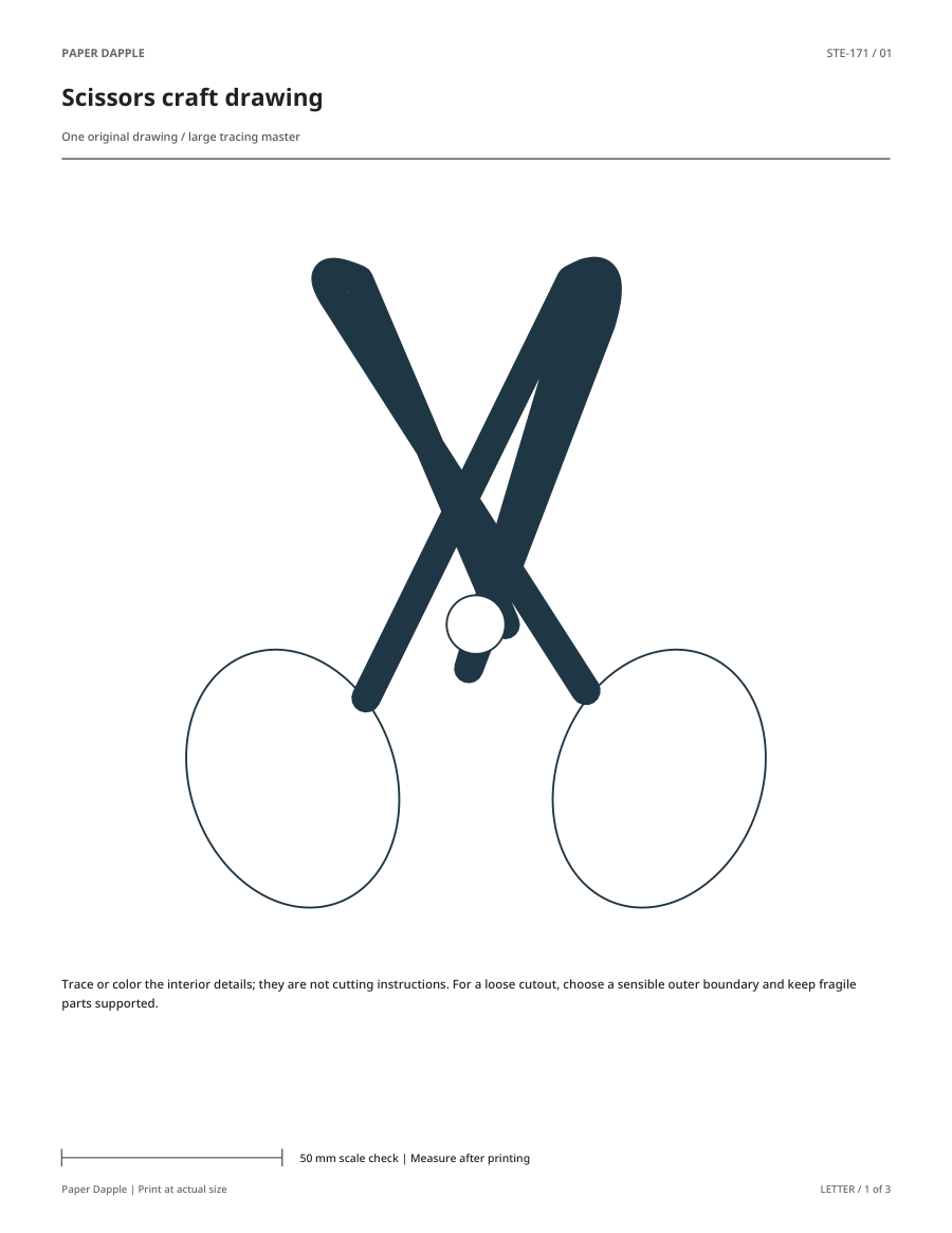 Preview of Scissors craft drawing