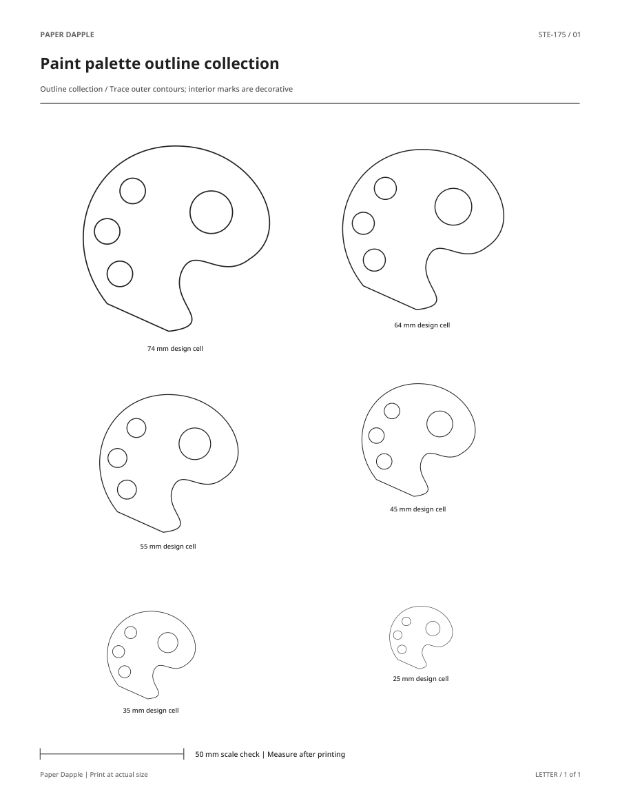 Preview of Paint palette outline collection