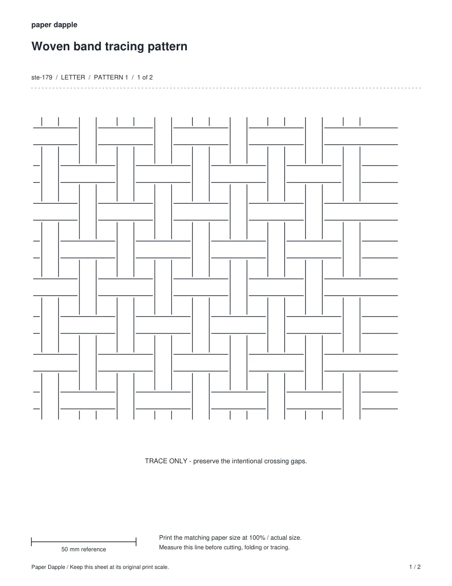 Preview of Woven band tracing pattern